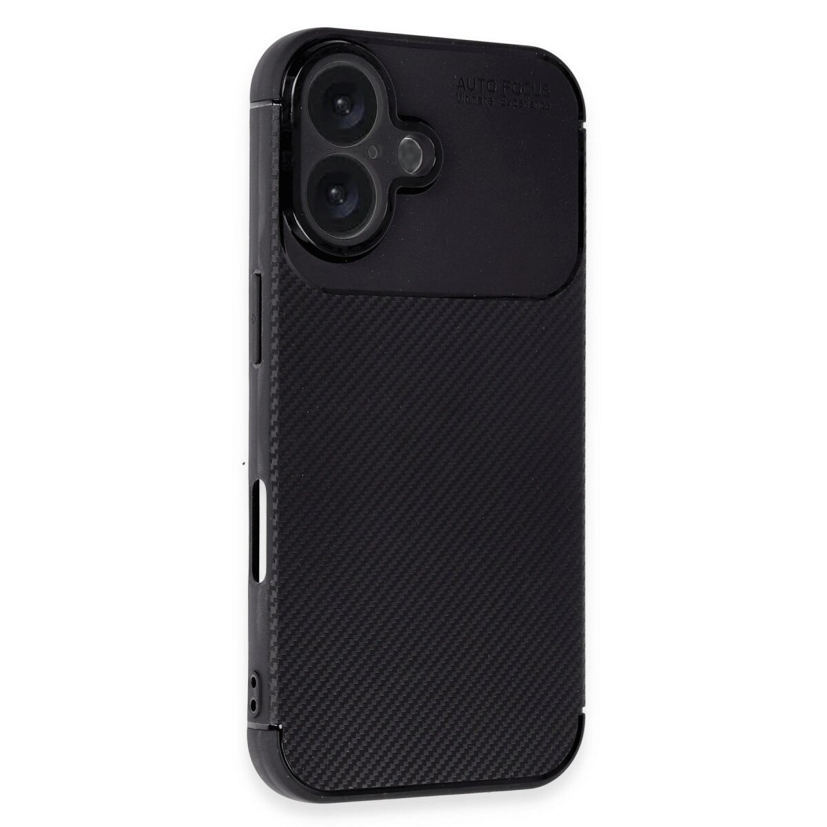 İphone 16 Kılıf Auto Focus Karbon Kapak - Siyah