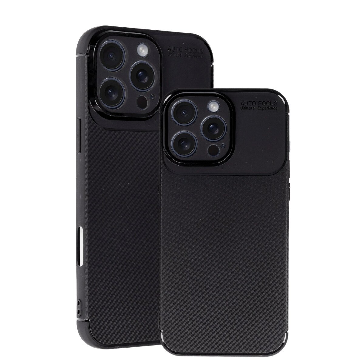İphone 16 Pro Kılıf Auto Focus Karbon Kapak - Siyah