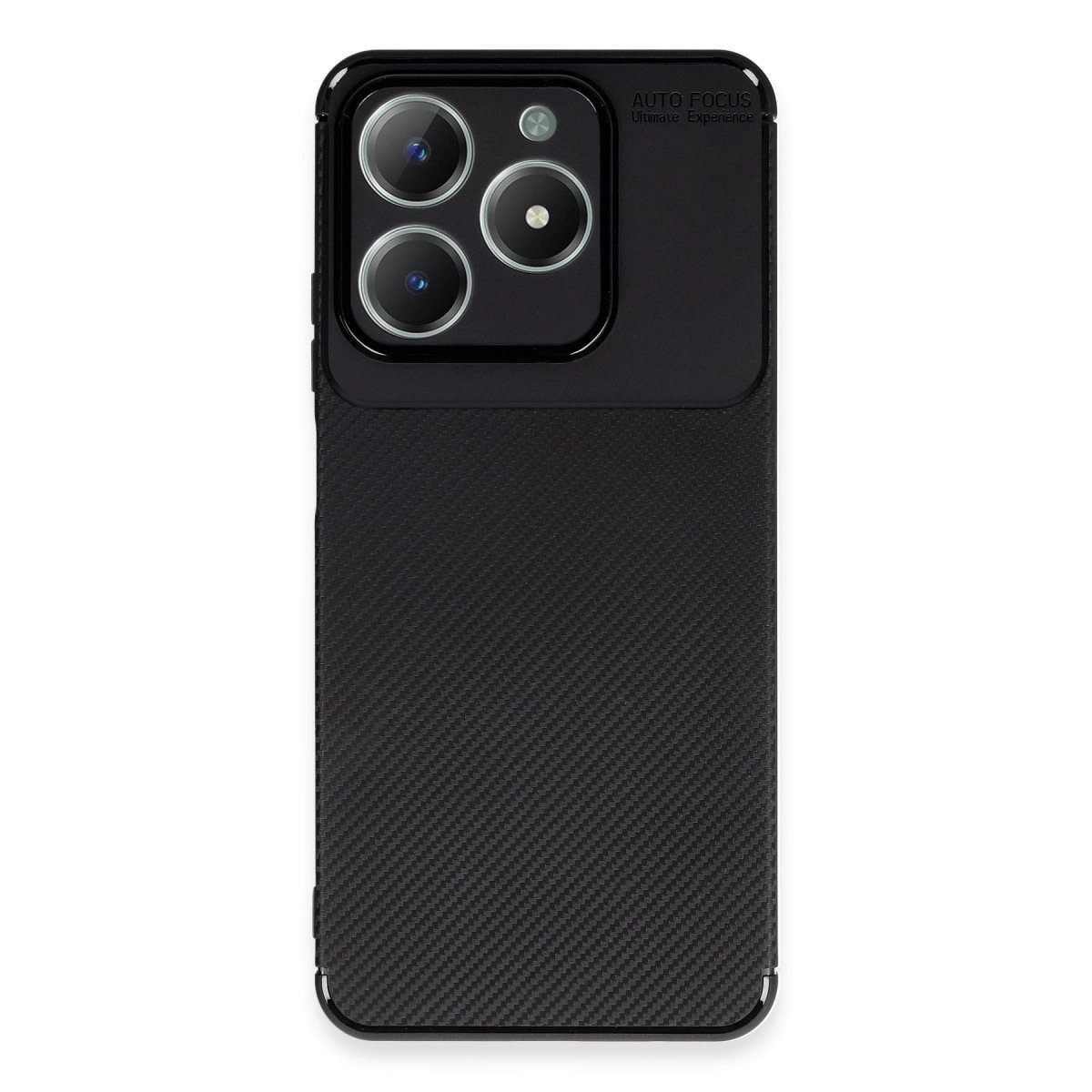 Realme C61 Kılıf Auto Focus Karbon Kapak - Siyah