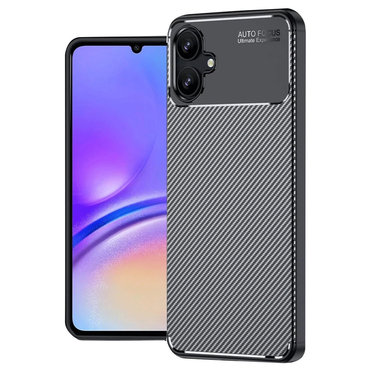 Samsung Galaxy A06 Kılıf Auto Focus Karbon Kapak - Siyah