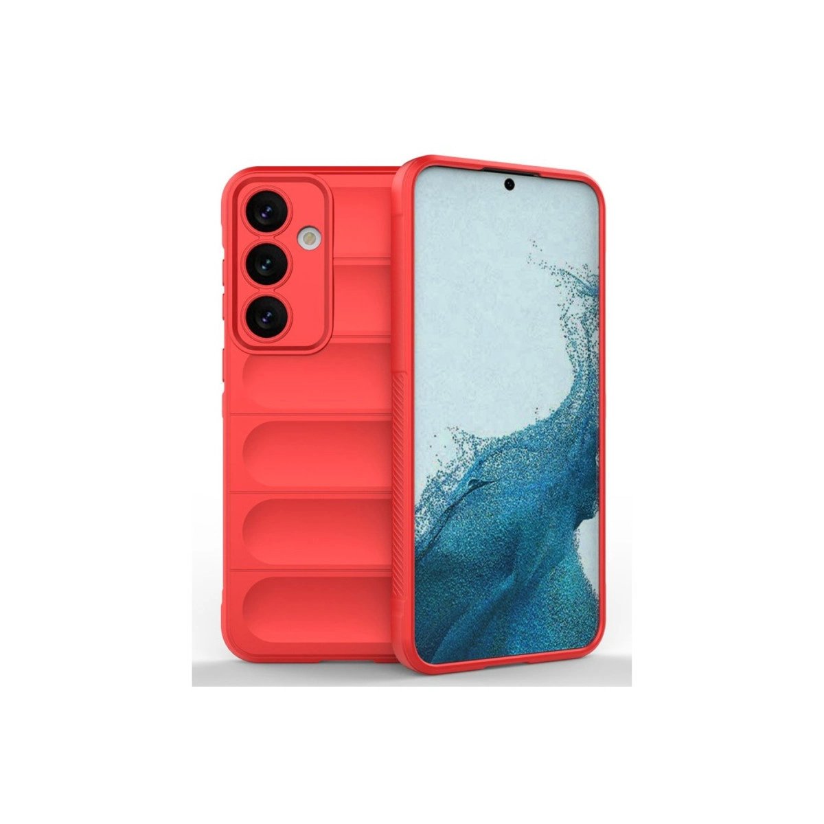 Samsung Galaxy S24 Fe Kılıf Optimum Silikon - Kırmızı Samsung Galaxy S24 Fe Kılıf Optimum Silikon - Kırmızı