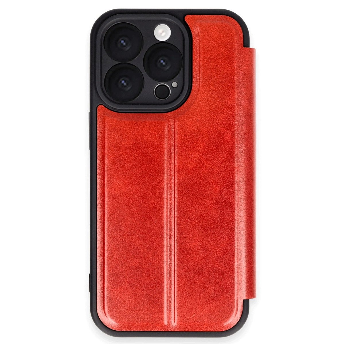 İphone 16 Pro Max Kılıf Flip Cover - Kırmızı İphone 16 Pro Max Kılıf Flip Cover - Kırmızı