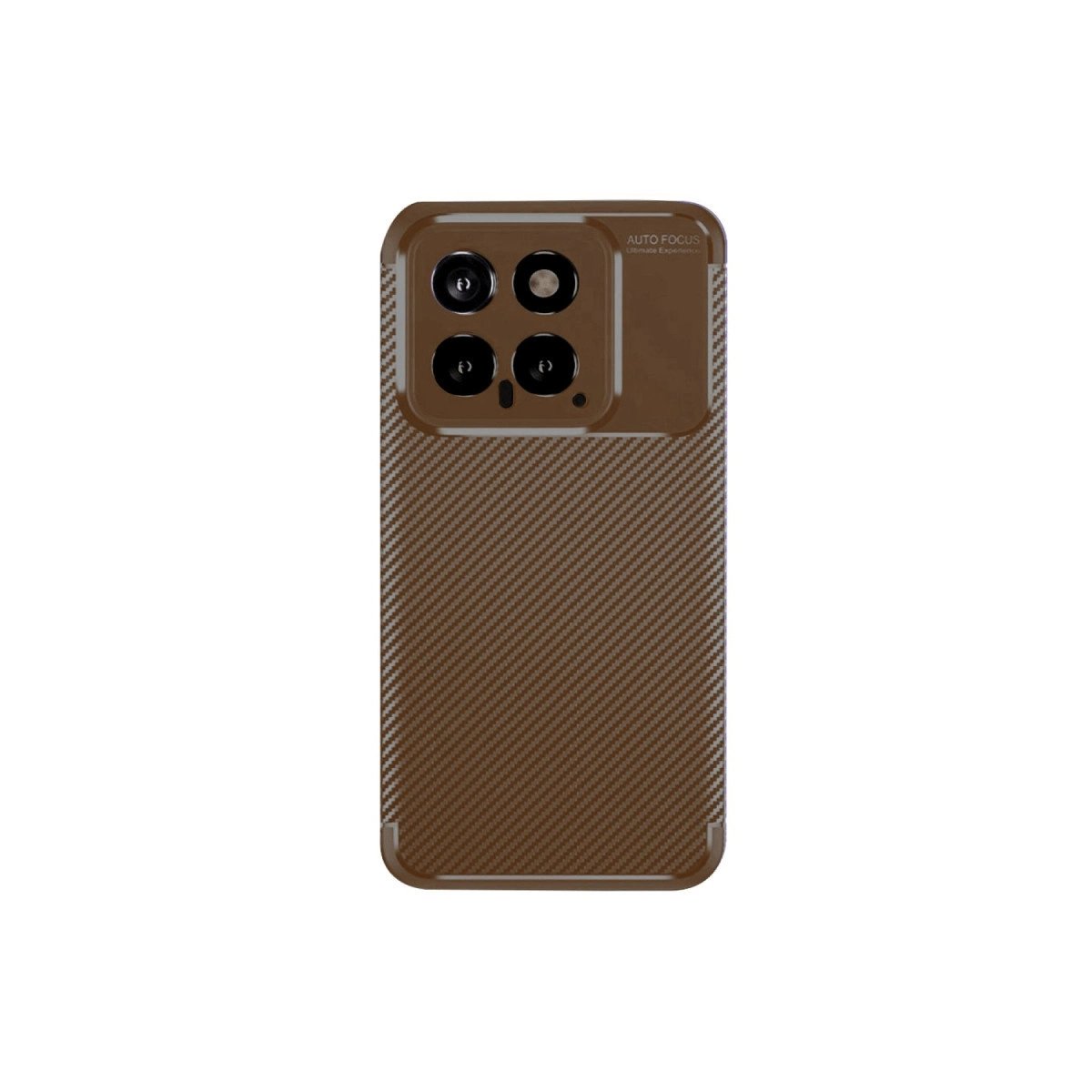 Xiaomi Mi 14t Kılıf Auto Focus Karbon Kapak - Kahverengi Xiaomi Mi 14t Kılıf Auto Focus Karbon Kapak - Kahverengi