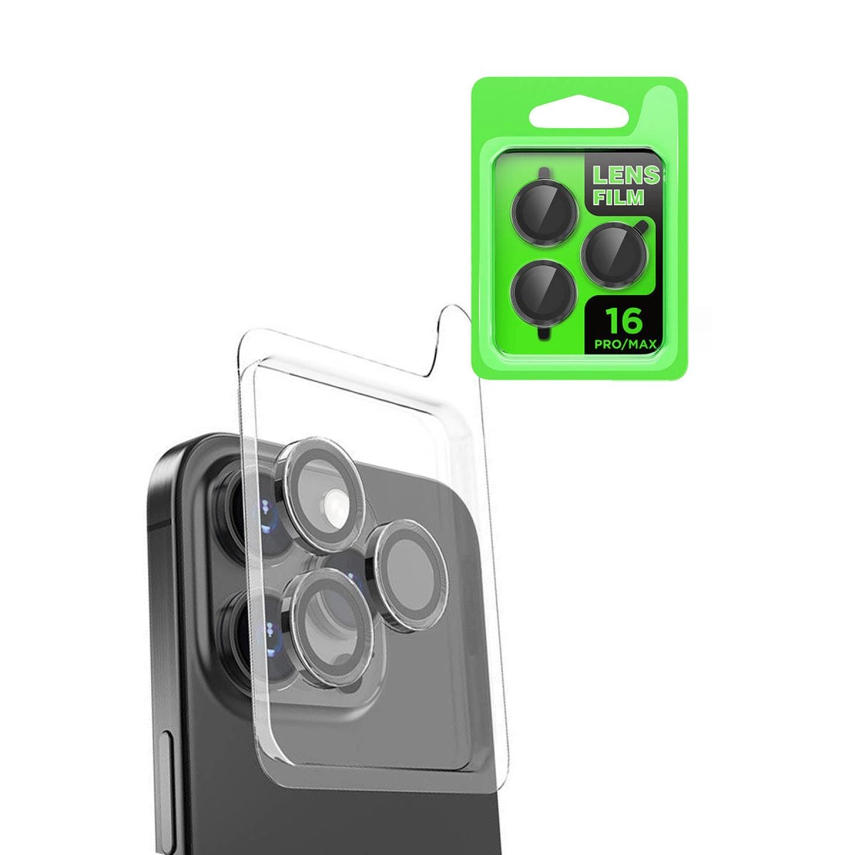 İphone 16 Pro Raze Metal Kamera Lens - Siyah İphone 16 Pro Raze Metal Kamera Lens - Siyah