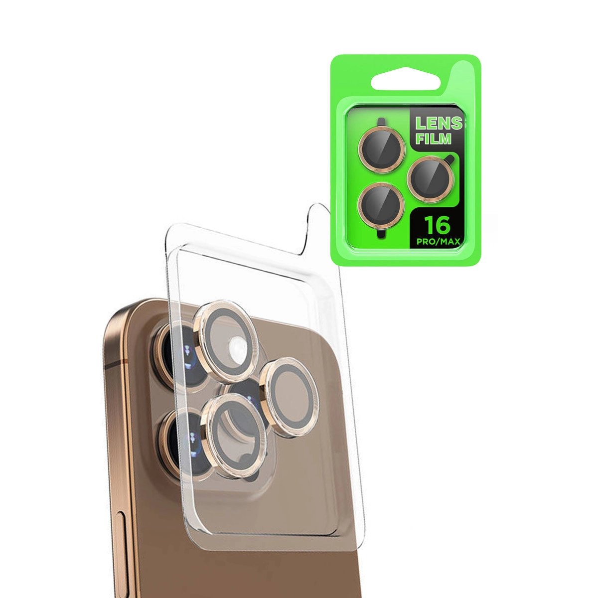 İphone 16 Pro Max Raze Metal Kamera Lens - Desert İphone 16 Pro Max Raze Metal Kamera Lens - Desert
