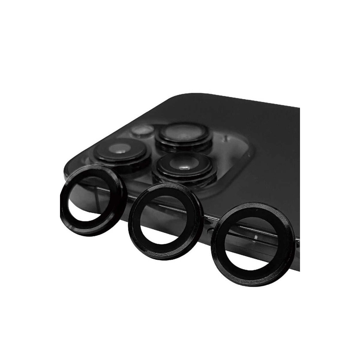 İphone 15 Pro Max Raze Metal Kamera Lens - Siyah İphone 15 Pro Max Raze Metal Kamera Lens - Siyah