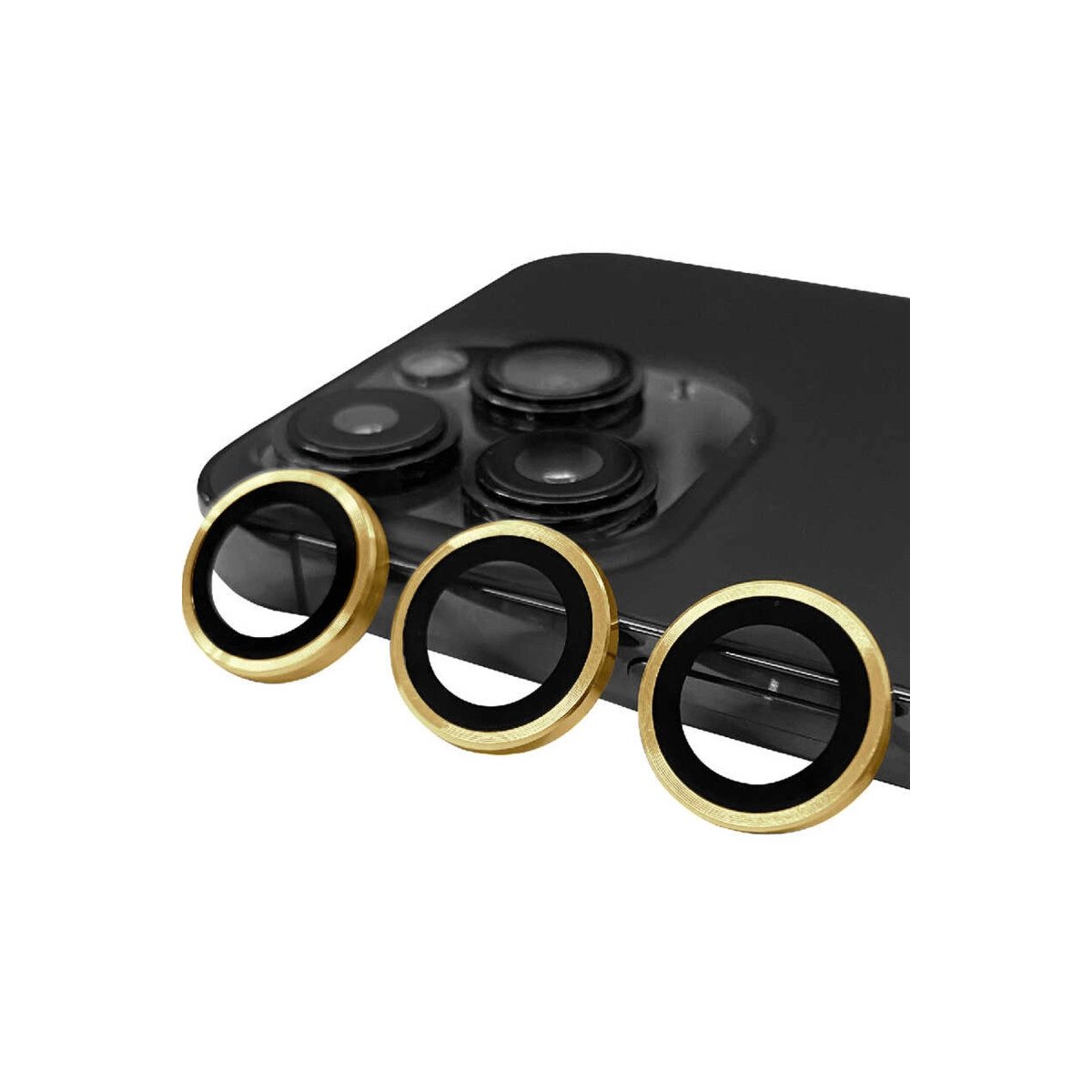 İphone 14 Pro Max Raze Metal Kamera Lens - Gold İphone 14 Pro Max Raze Metal Kamera Lens - Gold