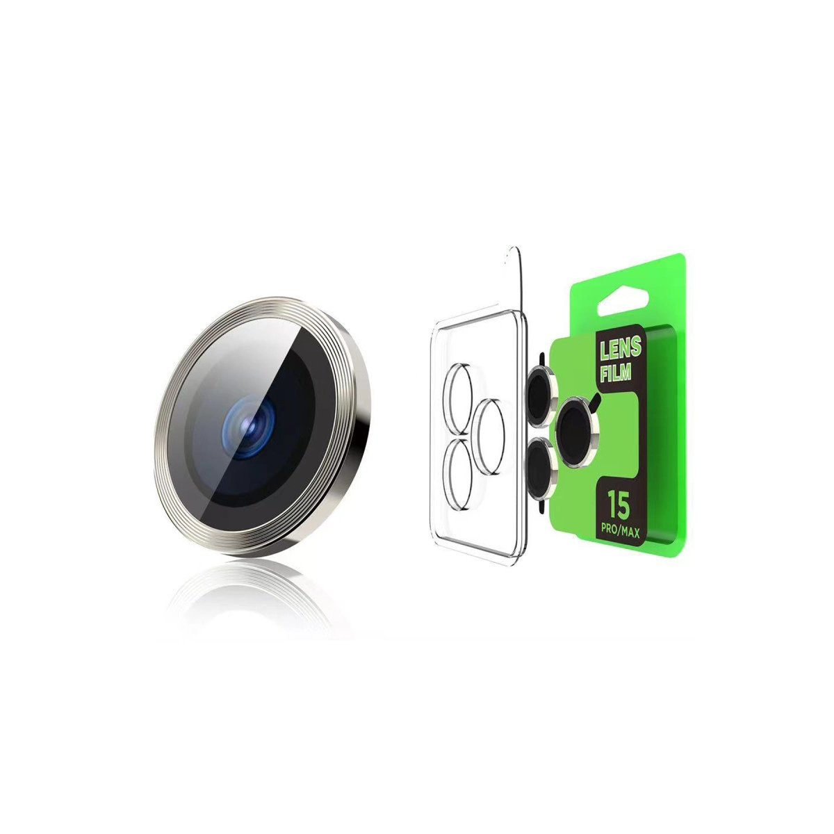 İphone 15 Plus Raze Metal Kamera Lens - Pembe
