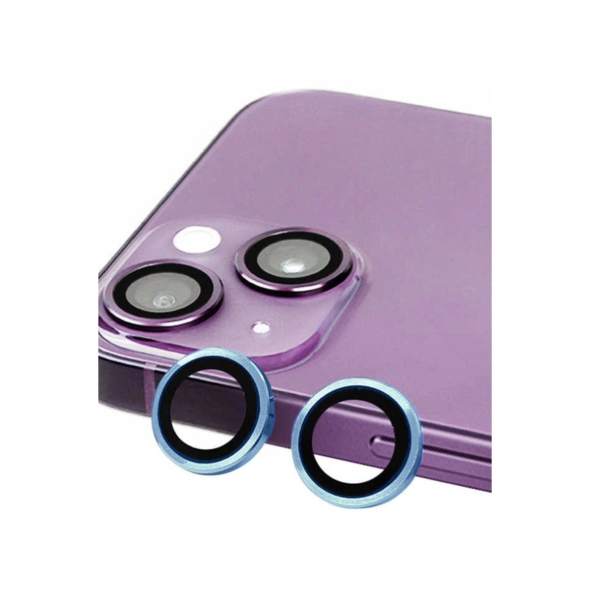 İphone 14 Plus Raze Metal Kamera Lens - Mavi İphone 14 Plus Raze Metal Kamera Lens - Mavi