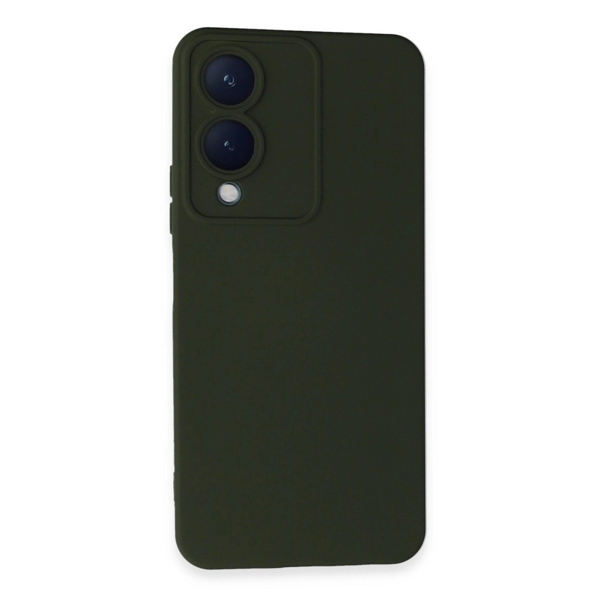 Vivo Y17s Kılıf Nano İçi Kadife Silikon - Koyu Yeşil