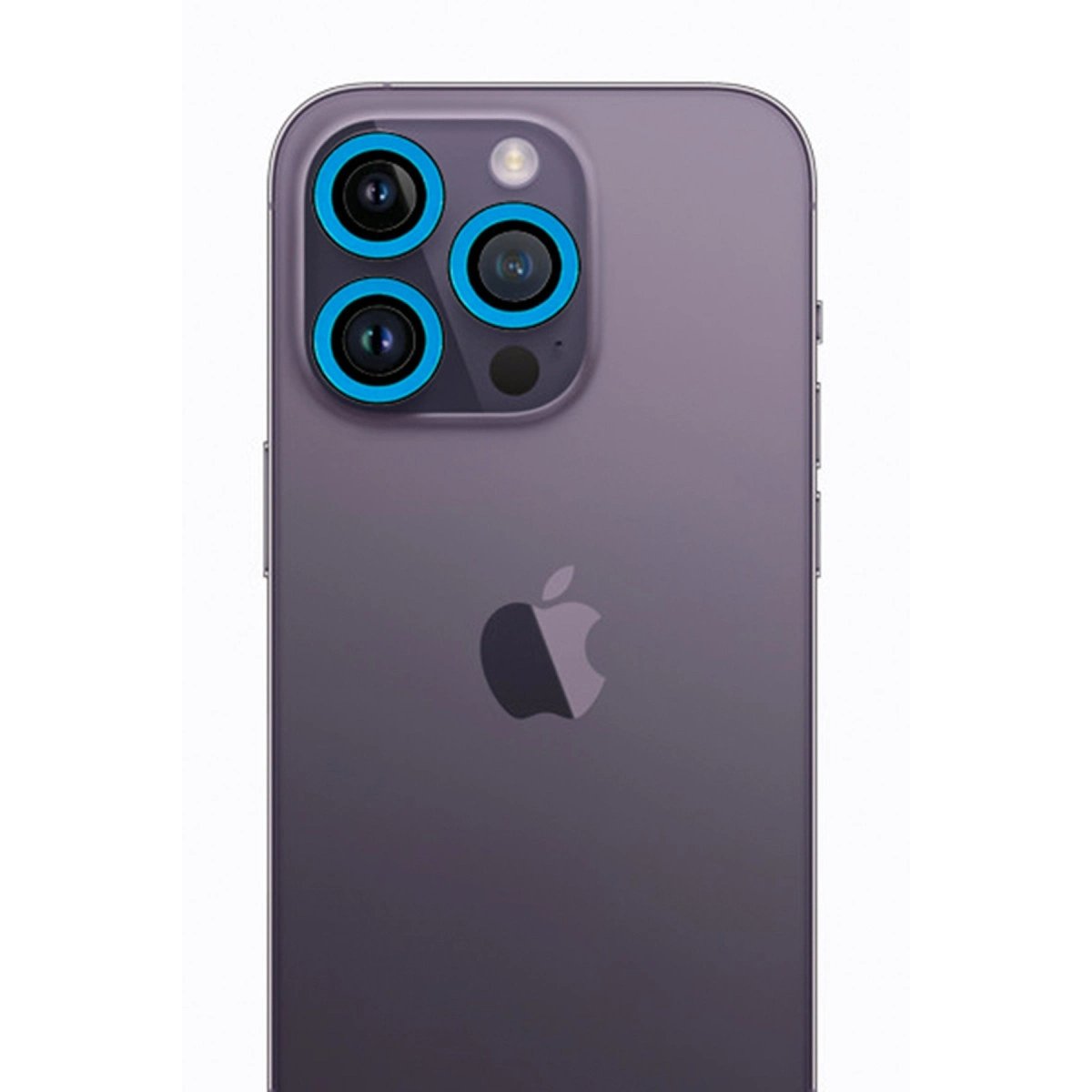 İphone 13 Pro Max Neon Fosforlu Kamera Lens - Mavi İphone 13 Pro Max Neon Fosforlu Kamera Lens - Mavi