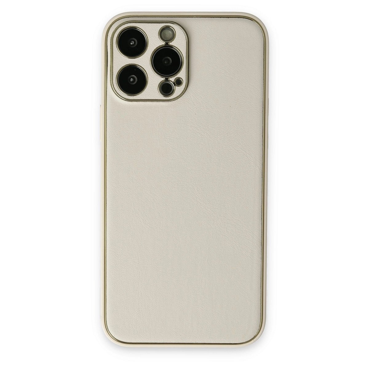 İphone 13 Pro Kılıf Coco Deri Silikon Kapak - Beyaz İphone 13 Pro Kılıf Coco Deri Silikon Kapak - Beyaz