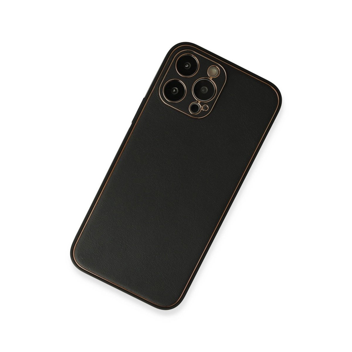 İphone 13 Pro Max Kılıf Coco Deri Silikon Kapak - Siyah İphone 13 Pro Max Kılıf Coco Deri Silikon Kapak - Siyah