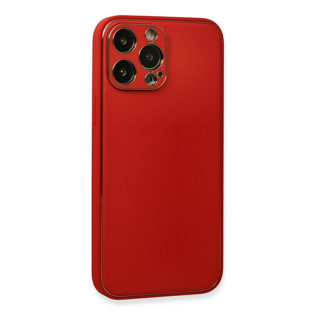İphone 13 Pro Max Kılıf Coco Deri Silikon Kapak - Kırmızı İphone 13 Pro Max Kılıf Coco Deri Silikon Kapak - Kırmızı