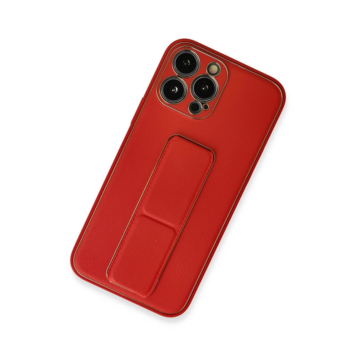 İphone 13 Pro Max Kılıf Coco Deri Standlı Kapak - Kırmızı İphone 13 Pro Max Kılıf Coco Deri Standlı Kapak - Kırmızı