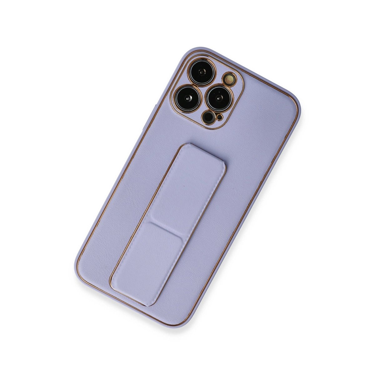 İphone 13 Pro Max Kılıf Coco Deri Standlı Kapak - Lila İphone 13 Pro Max Kılıf Coco Deri Standlı Kapak - Lila