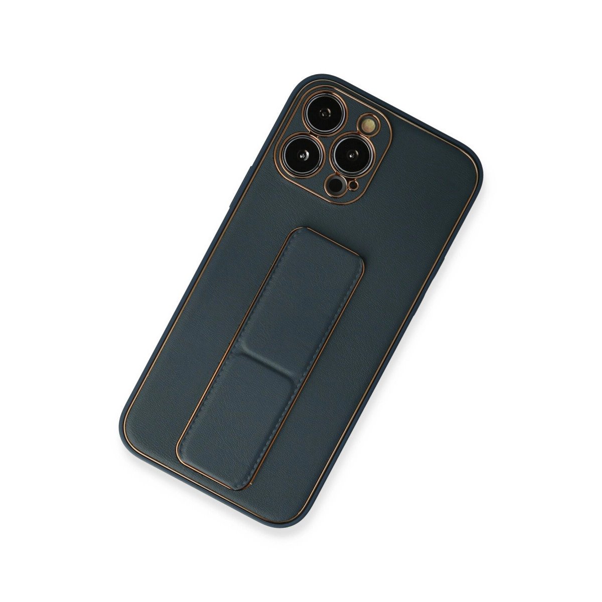 İphone 13 Pro Kılıf Coco Deri Standlı Kapak - Mavi İphone 13 Pro Kılıf Coco Deri Standlı Kapak - Mavi