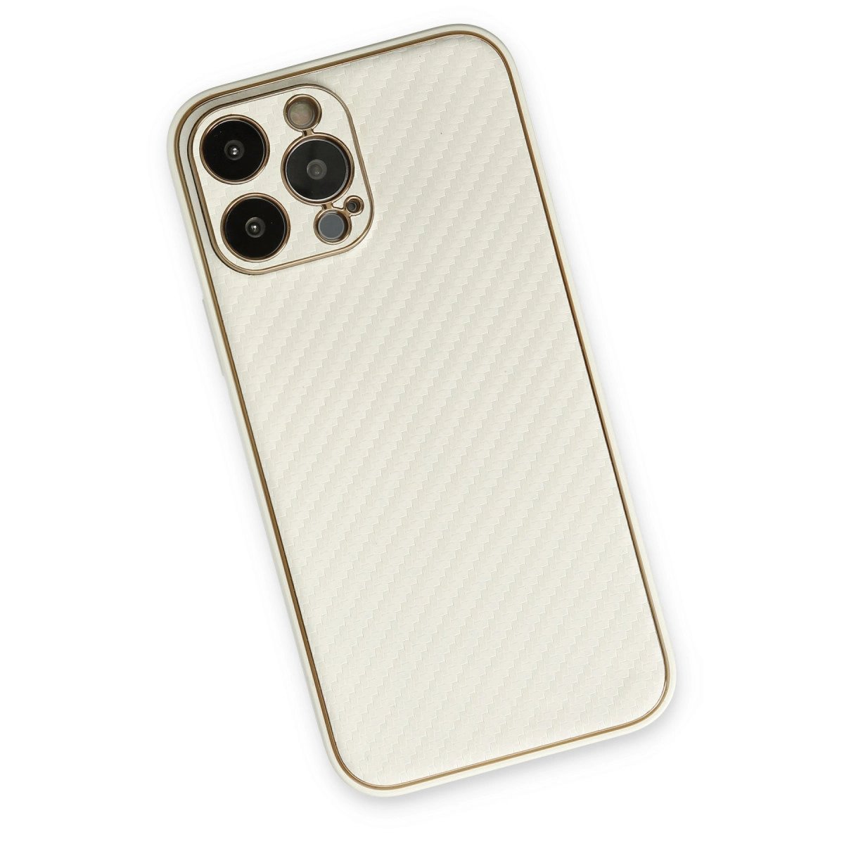 İphone 13 Pro Kılıf Coco Karbon Silikon - Beyaz