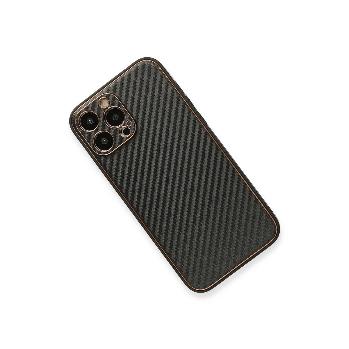 İphone 13 Pro Max Kılıf Coco Karbon Silikon - Siyah