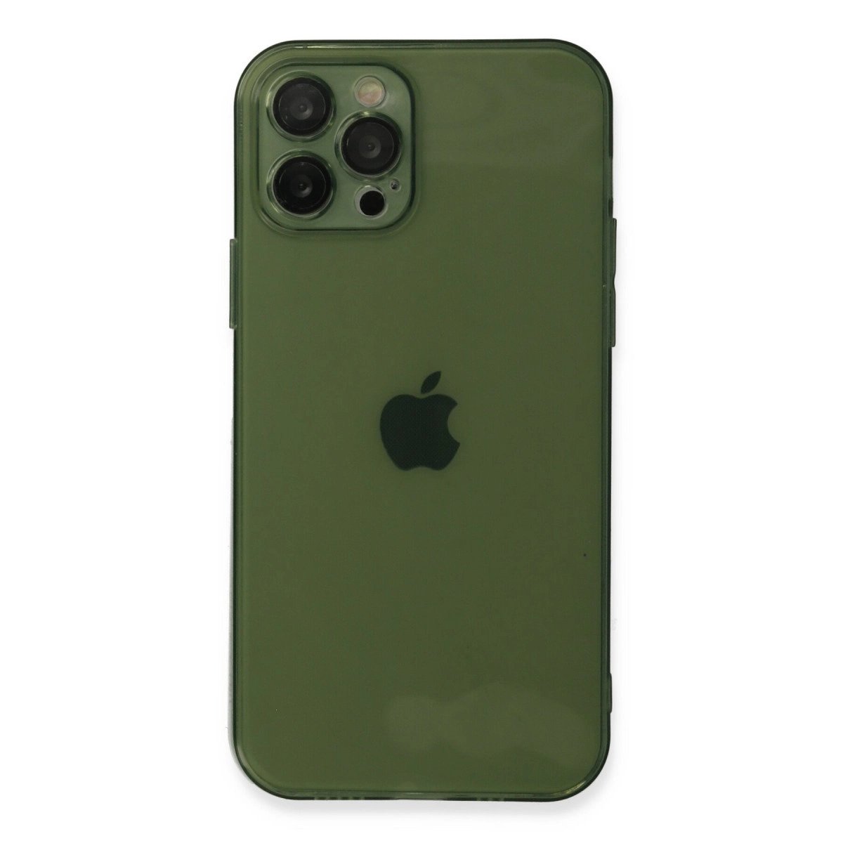 İphone 12 Pro Max Kılıf Fly Lens Silikon - Yeşil