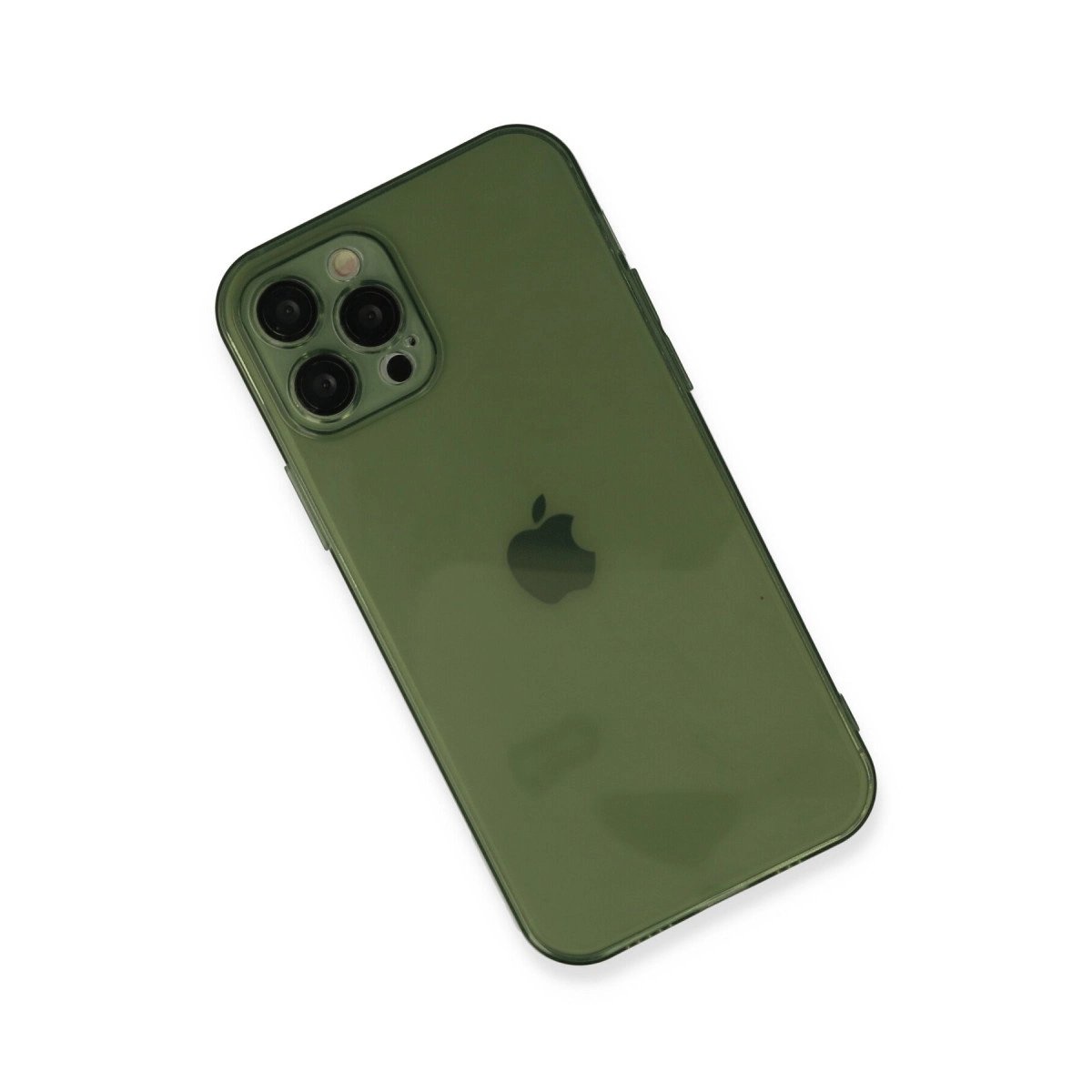 İphone 12 Pro Max Kılıf Fly Lens Silikon - Yeşil