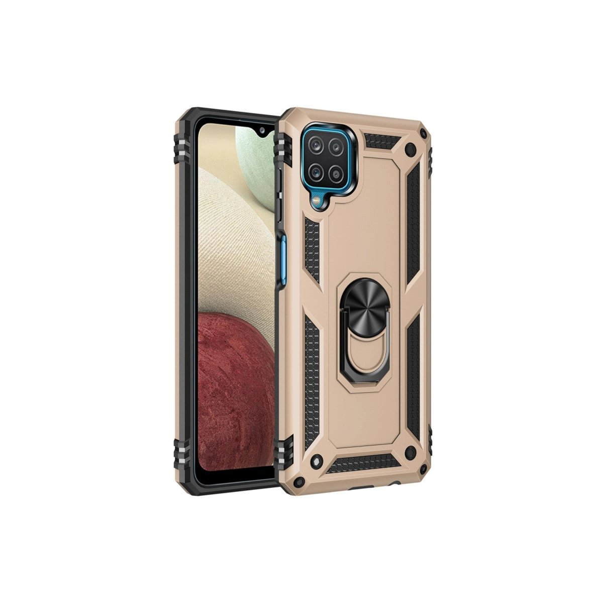 Samsung Galaxy A22 Kılıf Sofya Yüzüklü Silikon Kapak - Gold Samsung Galaxy A22 Kılıf Sofya Yüzüklü Silikon Kapak - Gold