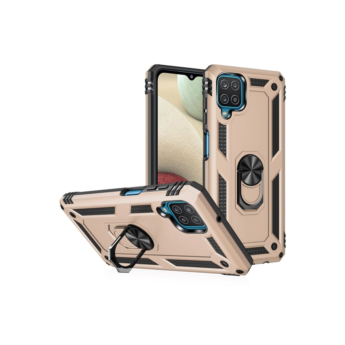 Samsung Galaxy A22 Kılıf Sofya Yüzüklü Silikon Kapak - Gold Samsung Galaxy A22 Kılıf Sofya Yüzüklü Silikon Kapak - Gold