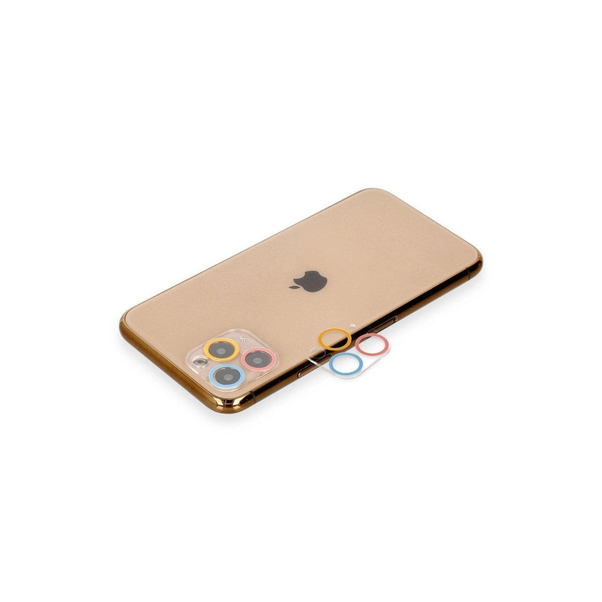İphone 11 Pro Max Renkli Kamera Lens Koruma Cam - Pembe-mavi İphone 11 Pro Max Renkli Kamera Lens Koruma Cam - Pembe-mavi