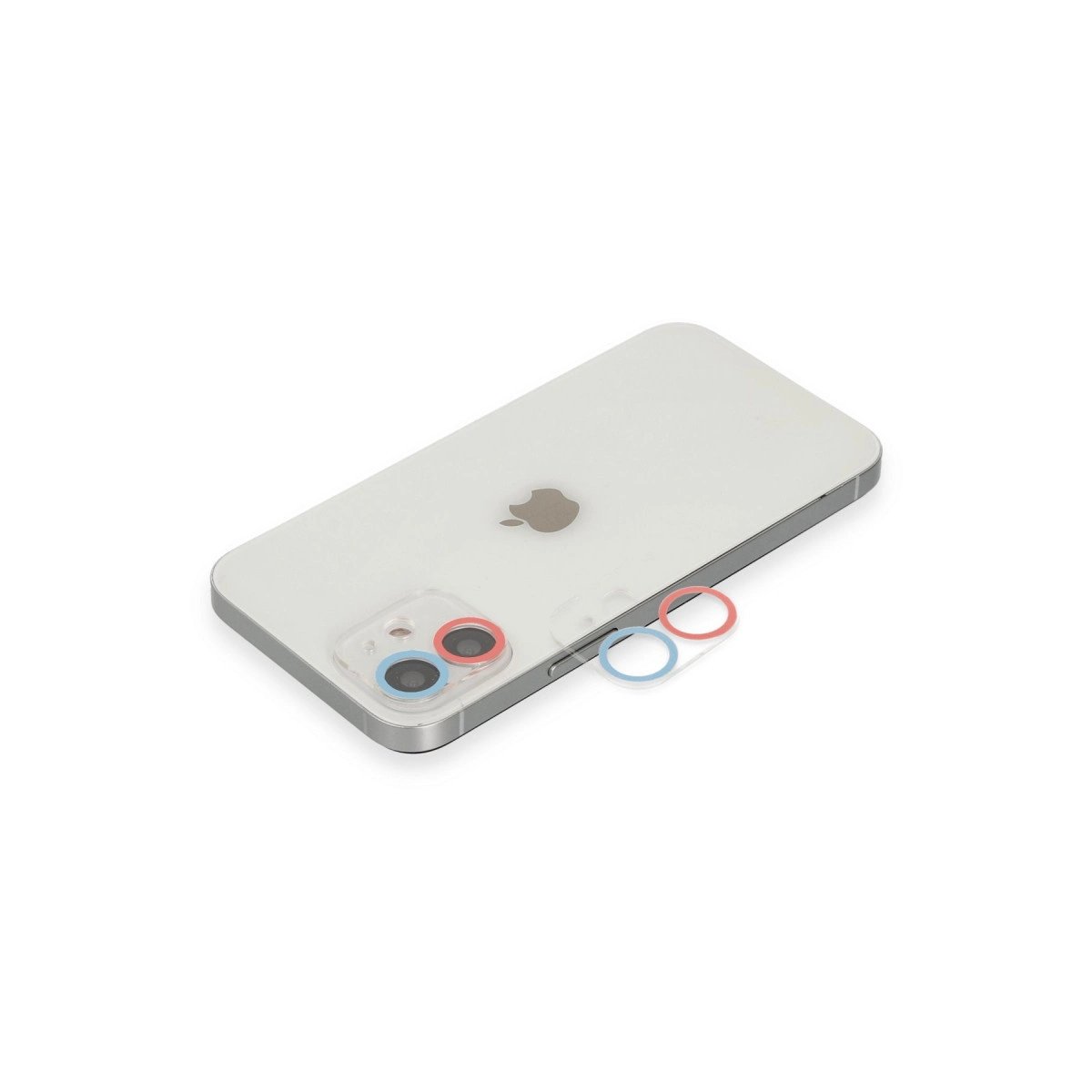 İphone 12 Renkli Kamera Lens Koruma Cam - Pembe-mavi İphone 12 Renkli Kamera Lens Koruma Cam - Pembe-mavi