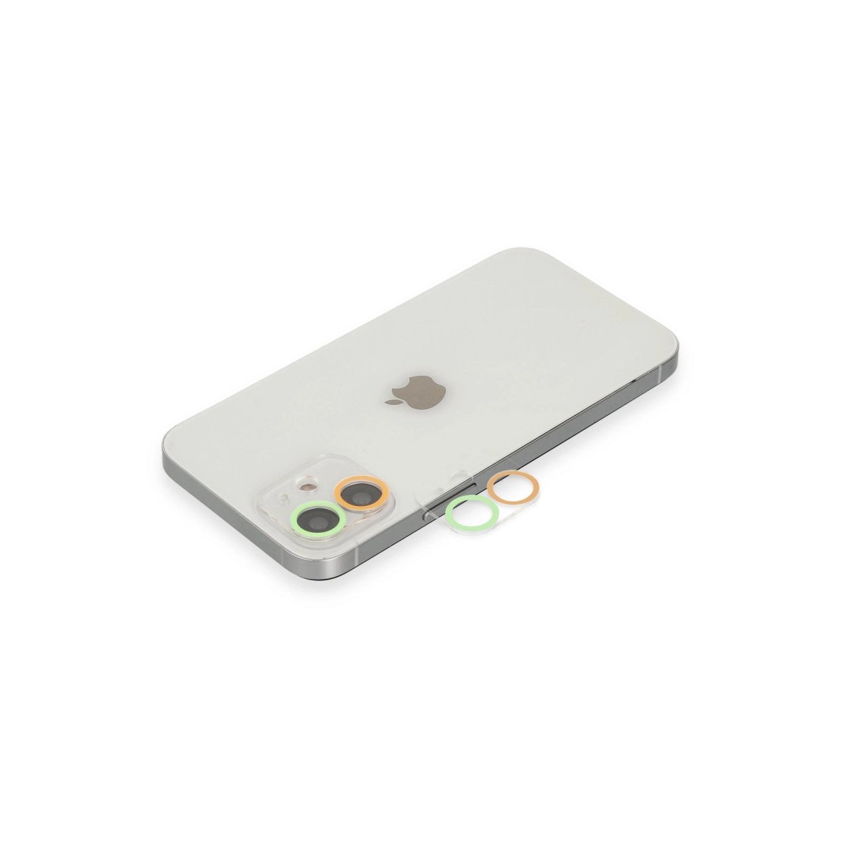 İphone 12 Mini Renkli Kamera Lens Koruma Cam - Turuncu-yeşil İphone 12 Mini Renkli Kamera Lens Koruma Cam - Turuncu-yeşil