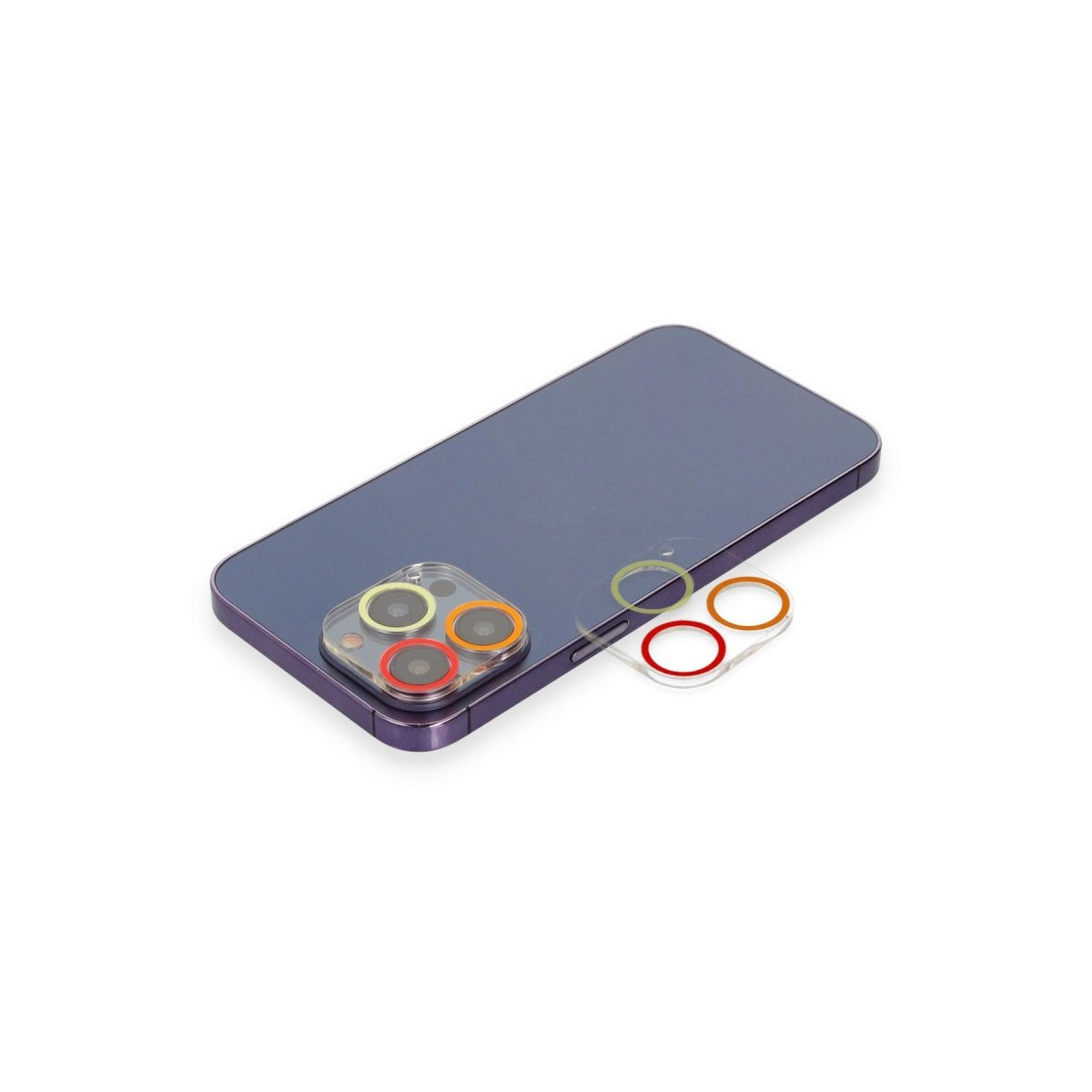 İphone 12 Pro Renkli Kamera Lens Koruma Cam - Turuncu-kırmızı İphone 12 Pro Renkli Kamera Lens Koruma Cam - Turuncu-kırmızı