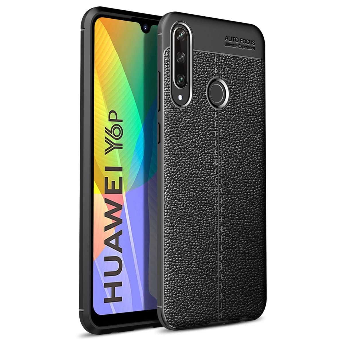 Huawei Y6p Kılıf Auto Focus Kapak - Siyah Huawei Y6p Kılıf Auto Focus Kapak - Siyah