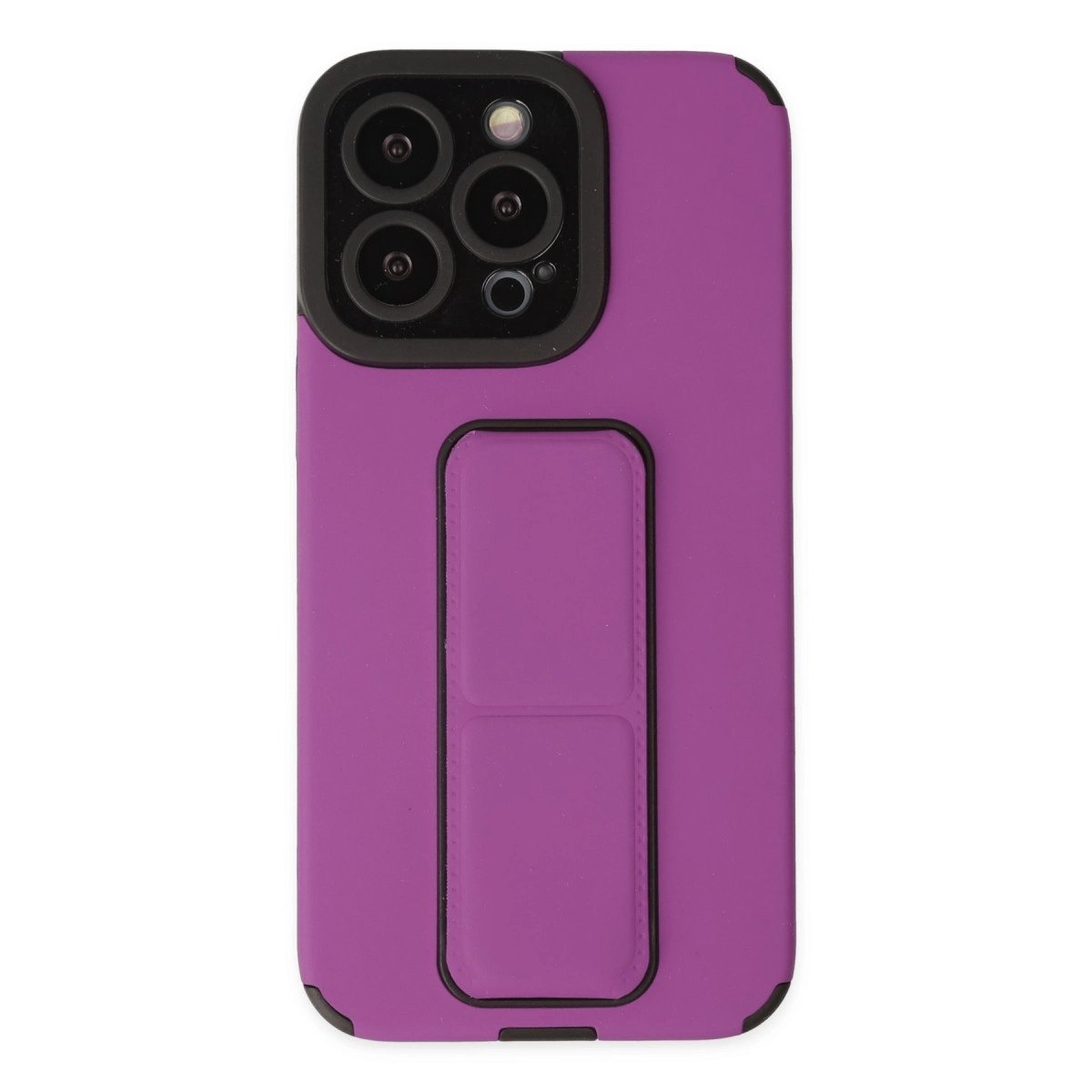 İphone 13 Pro Max Kılıf Mega Standlı Silikon - Mor İphone 13 Pro Max Kılıf Mega Standlı Silikon - Mor