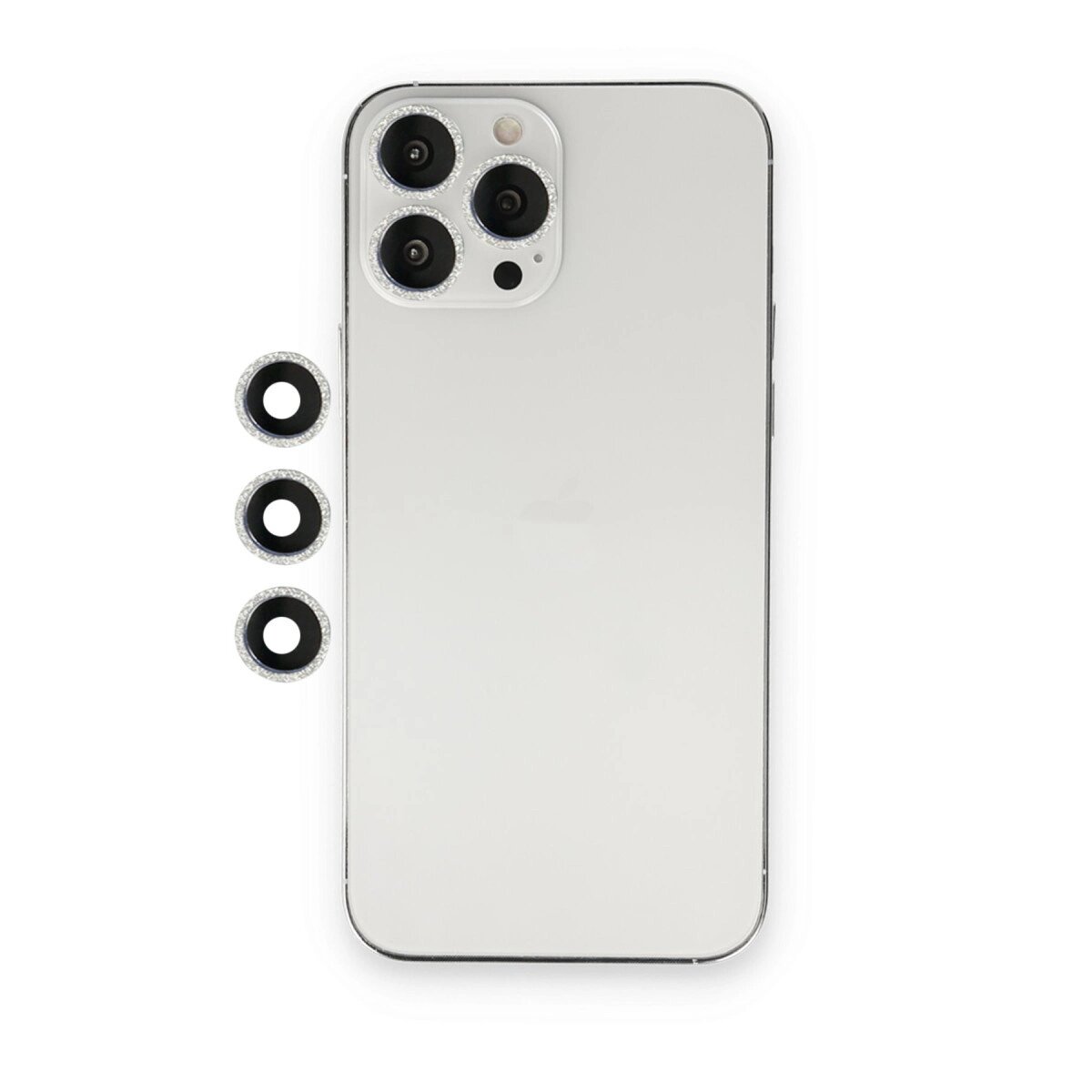 İphone 12 Pro Shine Kamera Lens - Gümüş İphone 12 Pro Shine Kamera Lens - Gümüş