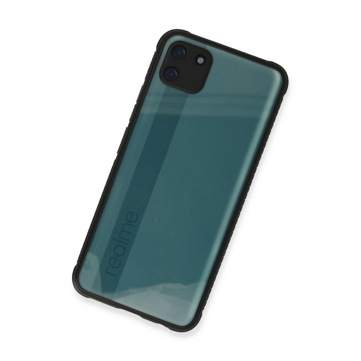 Realme C11 Kılıf Miami Şeffaf Silikon - Siyah Realme C11 Kılıf Miami Şeffaf Silikon - Siyah