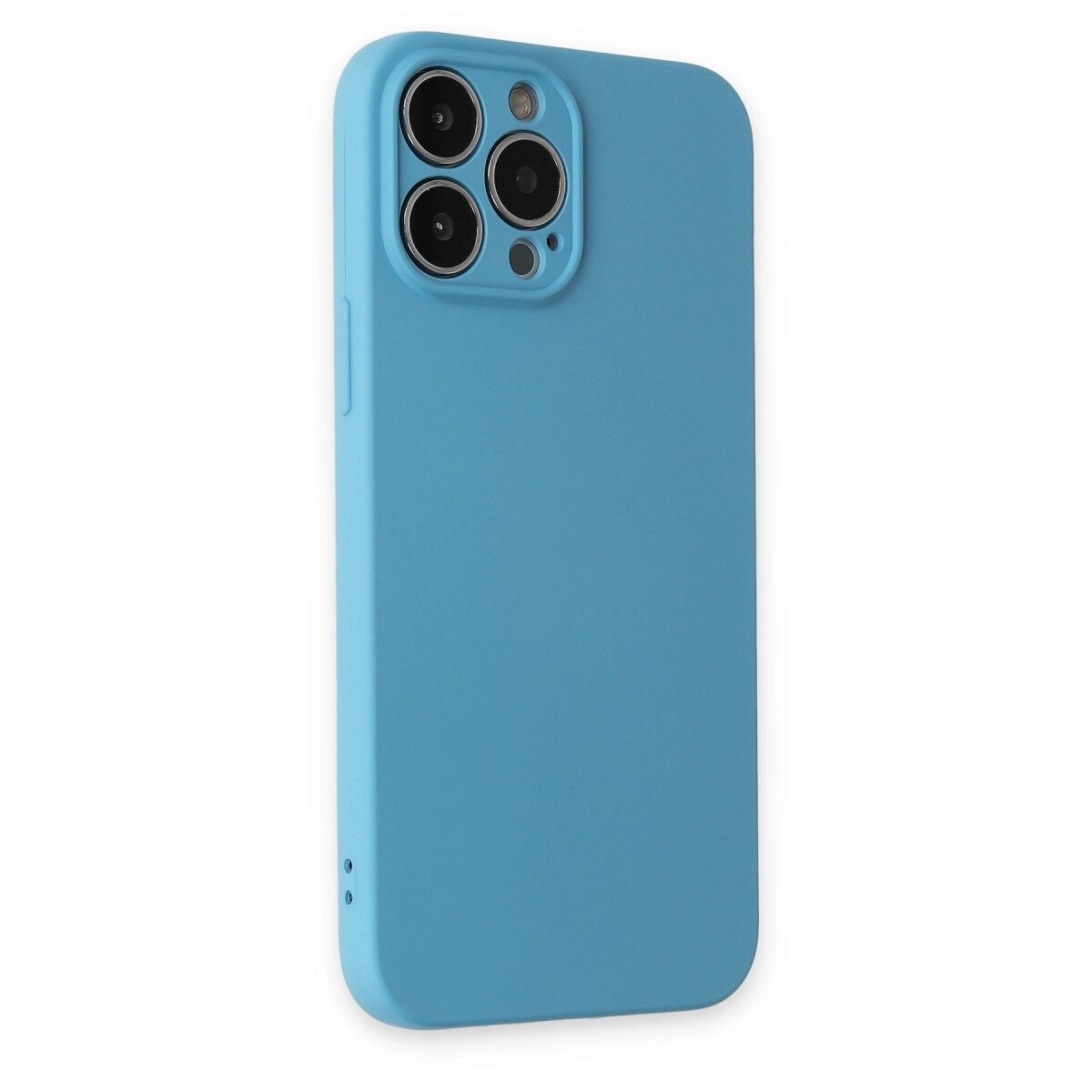 İphone 13 Pro Max Kılıf Nano İçi Kadife Silikon - Mavi İphone 13 Pro Max Kılıf Nano İçi Kadife Silikon - Mavi