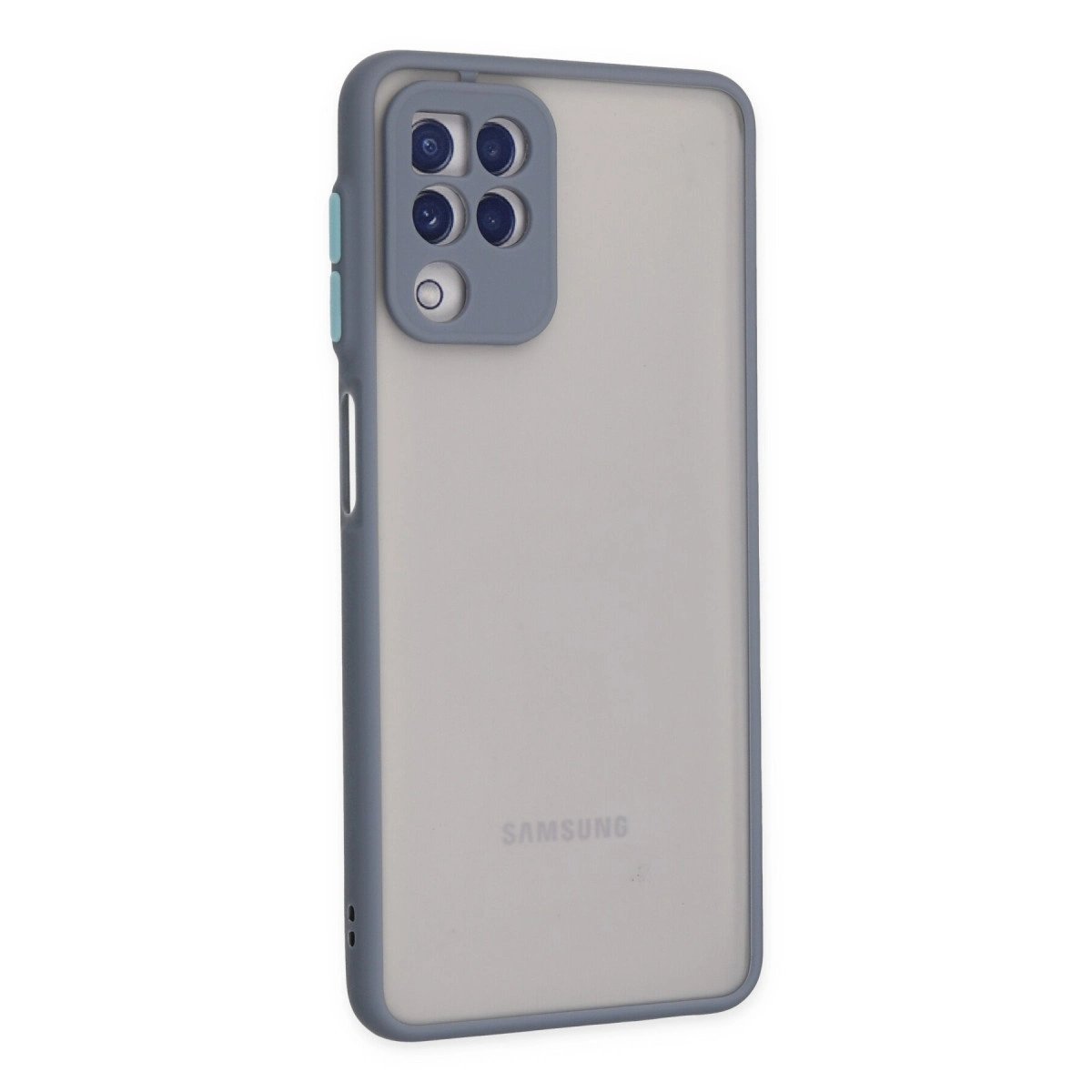 Samsung Galaxy A22 Kılıf Montreal Silikon Kapak - Gri Samsung Galaxy A22 Kılıf Montreal Silikon Kapak - Gri