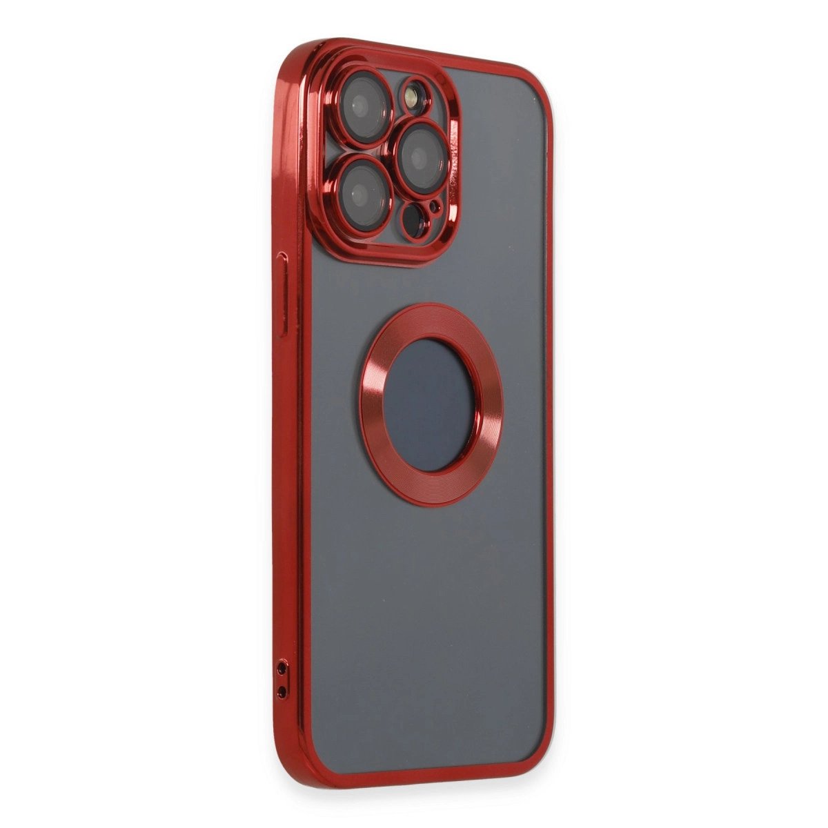 İphone 14 Pro Max Kılıf Slot Silikon - Kırmızı