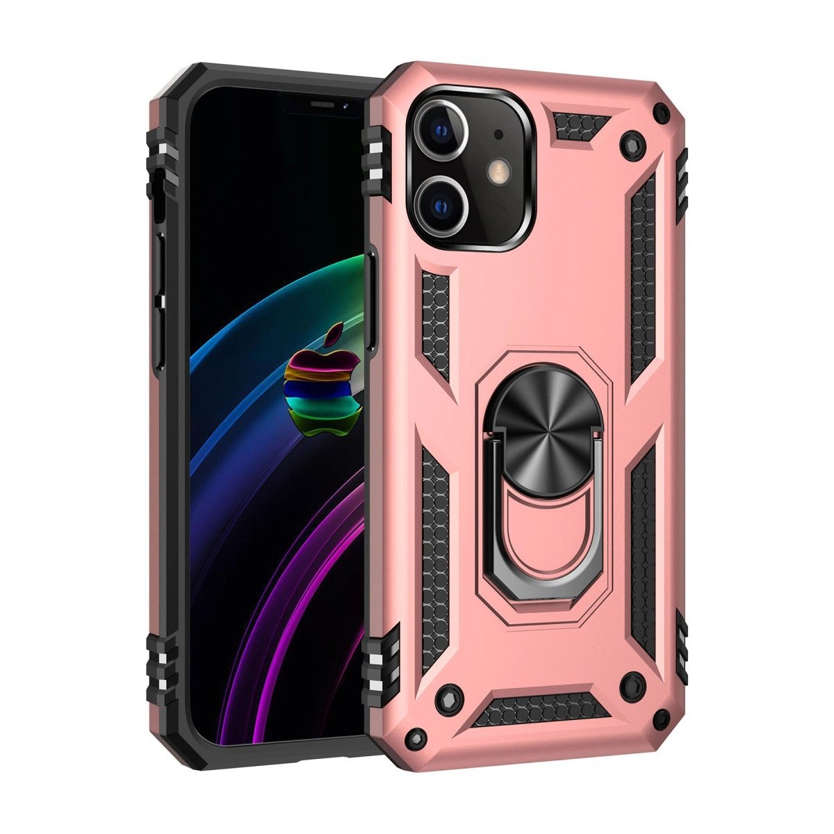 İphone 12 Mini Kılıf Sofya Yüzüklü Silikon Kapak - Rose İphone 12 Mini Kılıf Sofya Yüzüklü Silikon Kapak - Rose