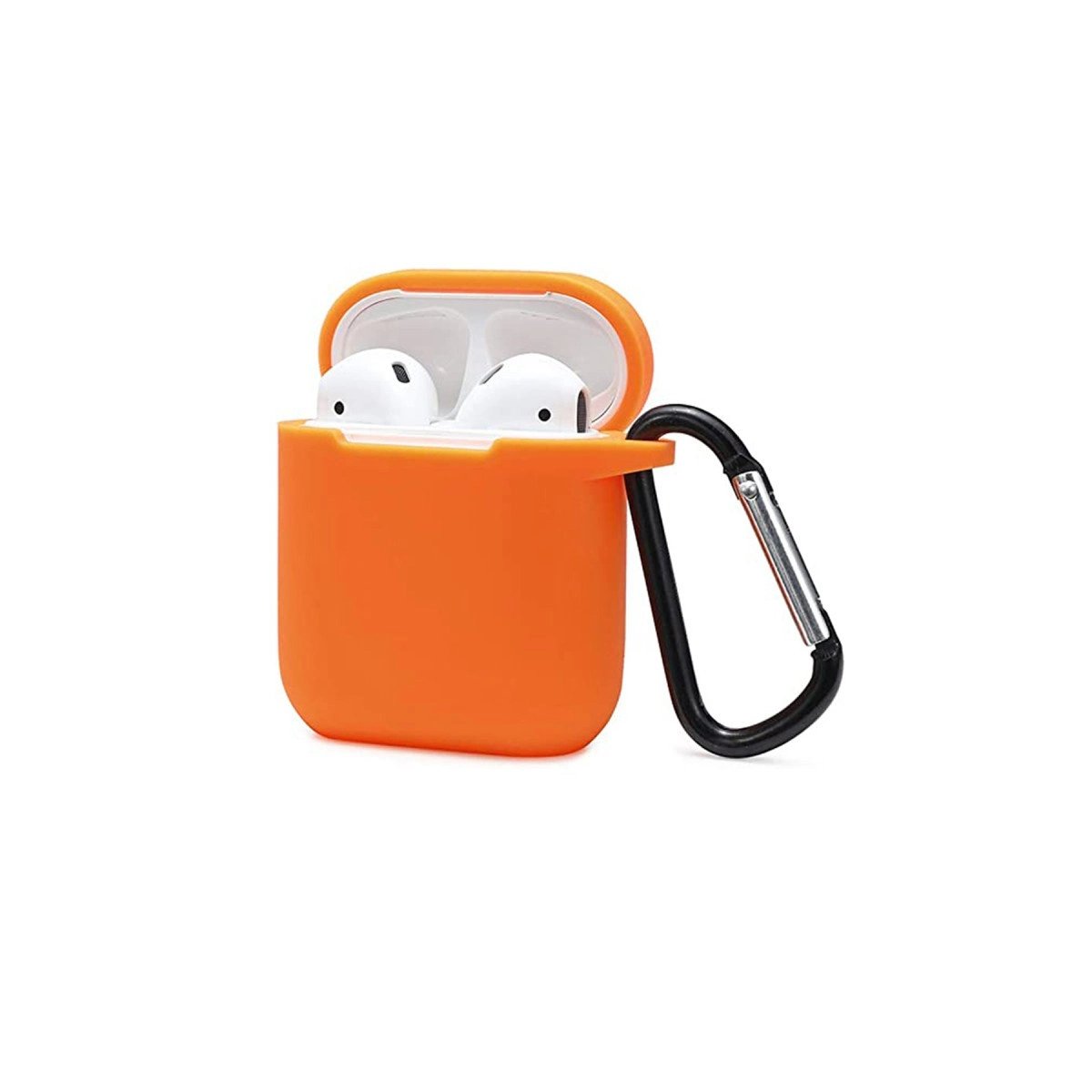 Airpods 2 (2.nesil) Sert Silikon Kılıf - Turuncu Airpods 2 (2.nesil) Sert Silikon Kılıf - Turuncu