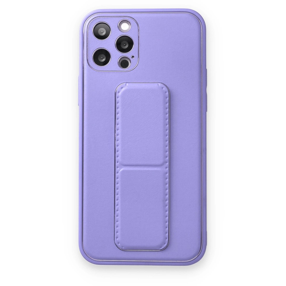 İphone 12 Pro Kılıf Coco Deri Standlı Kapak - Koyu Lila İphone 12 Pro Kılıf Coco Deri Standlı Kapak - Koyu Lila