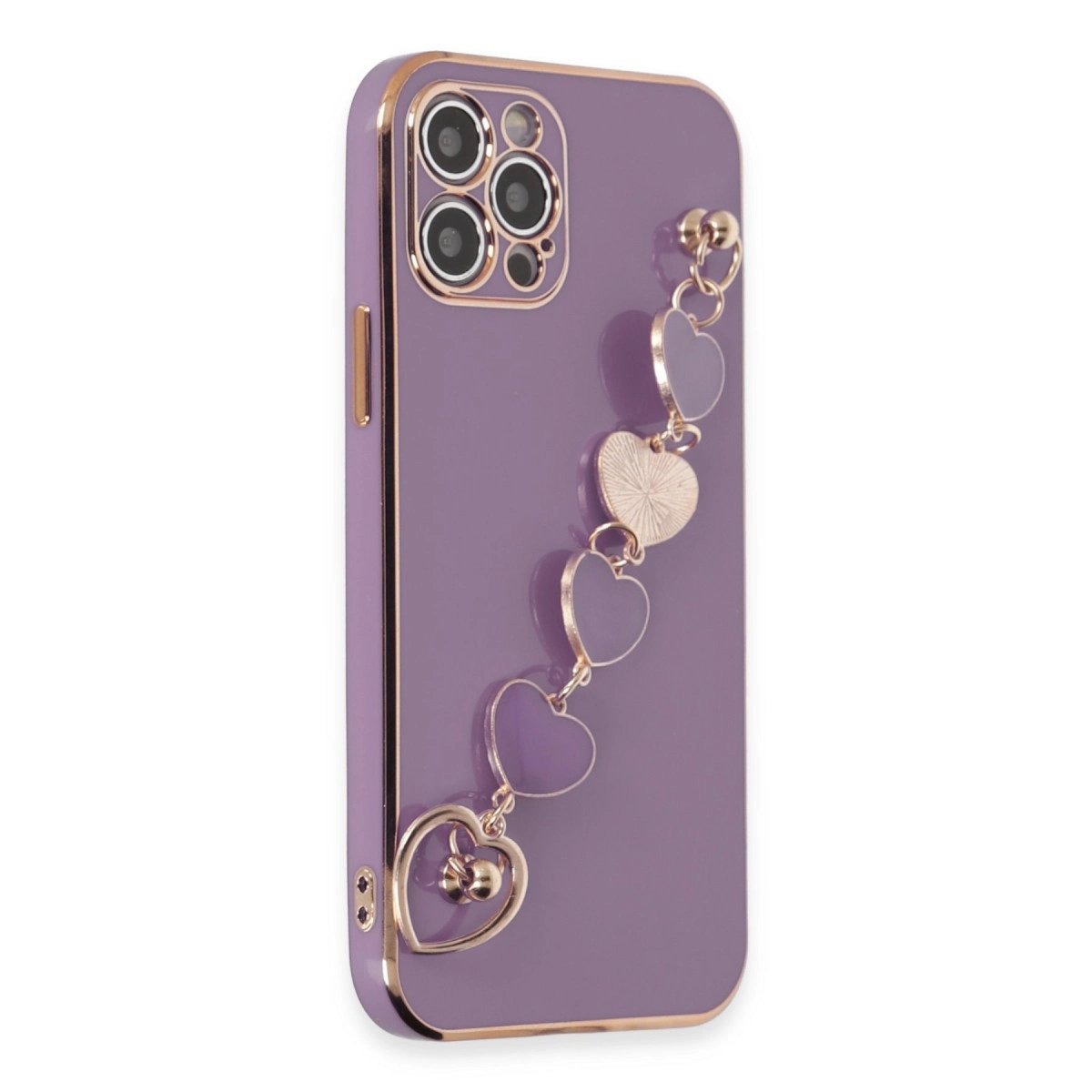 İphone 12 Pro Max Kılıf Esila Silikon - Mor
