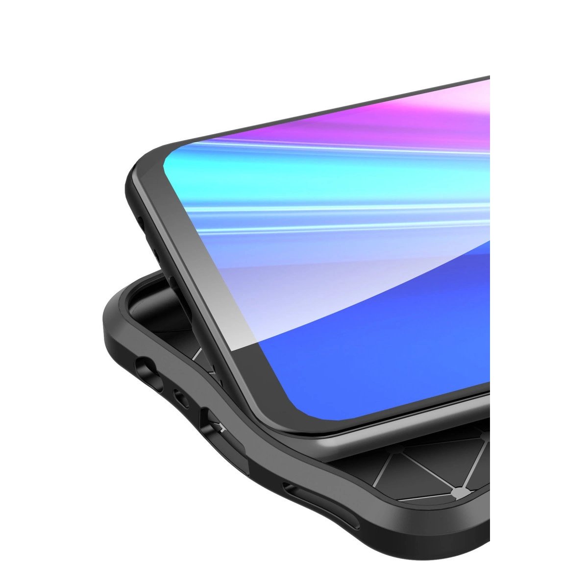 Realme 7 Kılıf Auto Focus Kapak - Kırmızı
