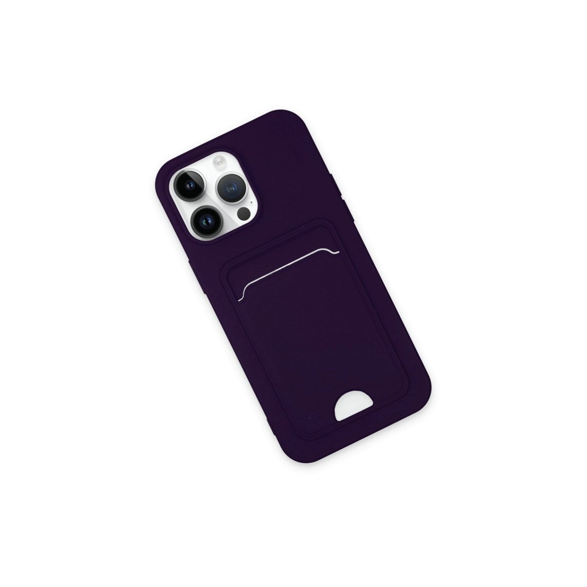 İphone 14 Pro Kılıf Kelvin Kartvizitli Silikon - Derin Mor İphone 14 Pro Kılıf Kelvin Kartvizitli Silikon - Derin Mor
