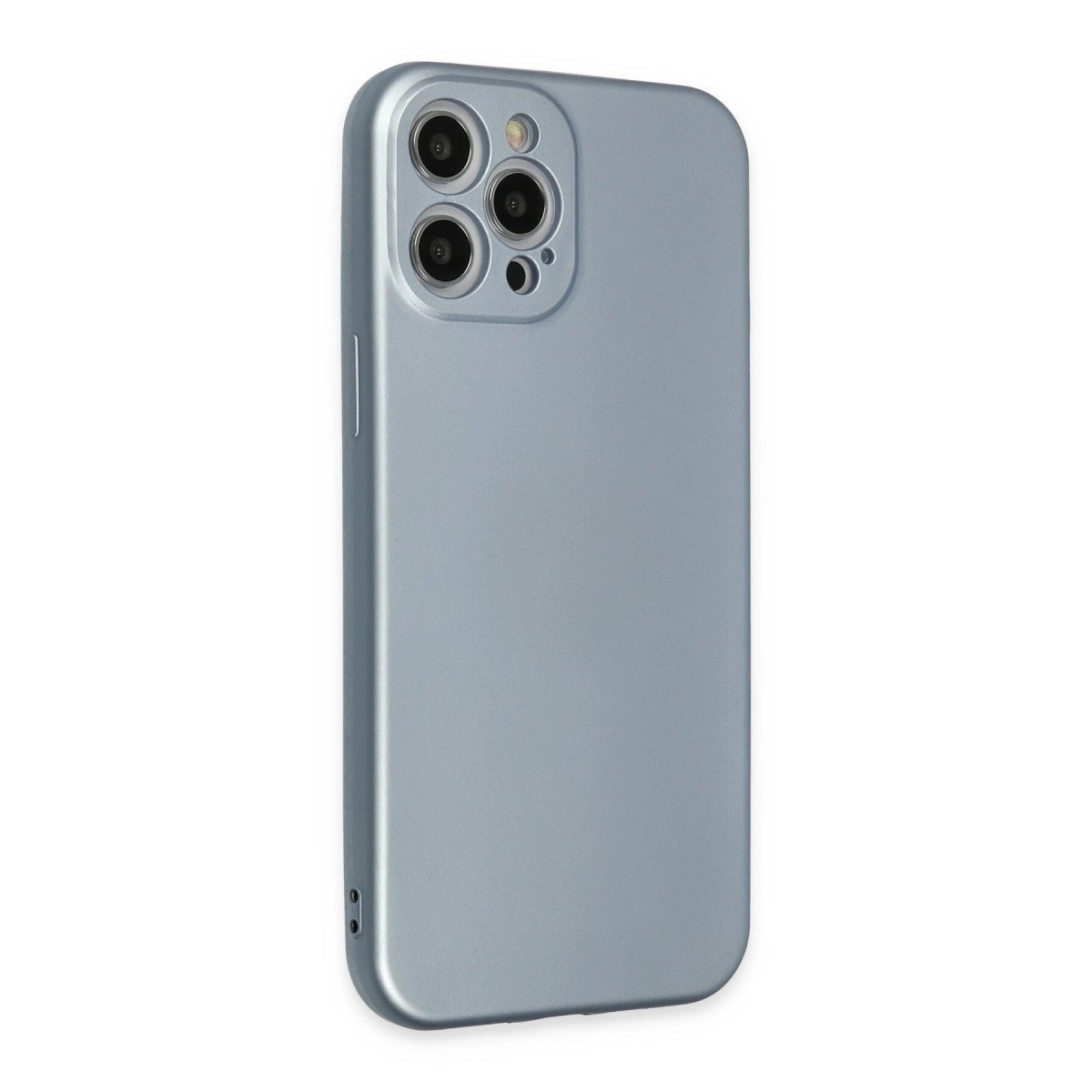 İphone 12 Pro Max Kılıf Nano İçi Kadife Silikon - Sky Blue İphone 12 Pro Max Kılıf Nano İçi Kadife Silikon - Sky Blue
