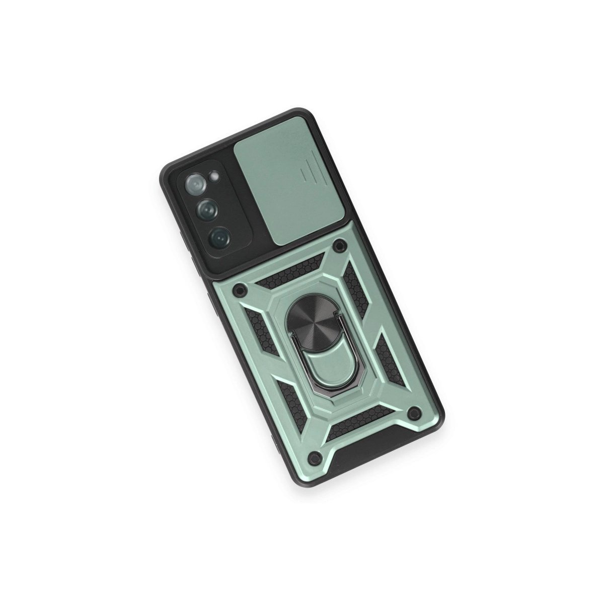 Samsung Galaxy S20 Fe Kılıf Pars Lens Yüzüklü Silikon - Yeşil Samsung Galaxy S20 Fe Kılıf Pars Lens Yüzüklü Silikon - Yeşil