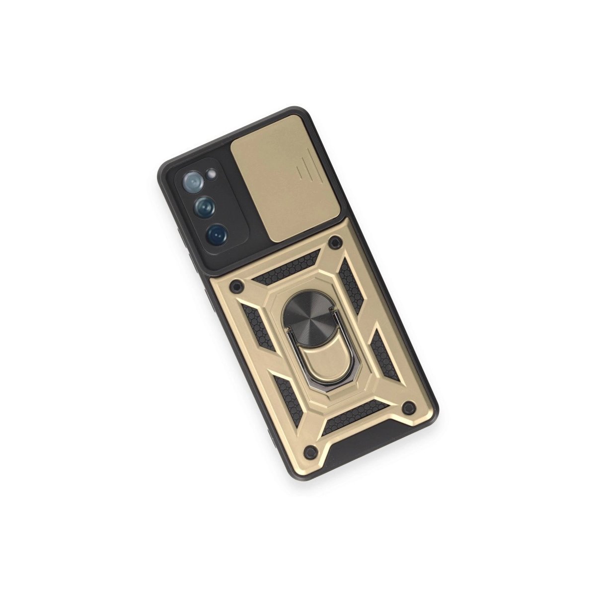 Samsung Galaxy S20 Fe Kılıf Pars Lens Yüzüklü Silikon - Gold Samsung Galaxy S20 Fe Kılıf Pars Lens Yüzüklü Silikon - Gold