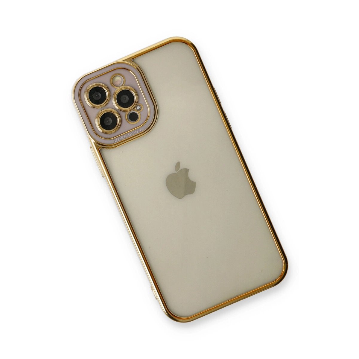 İphone 12 Pro Max Kılıf Liva Lens Silikon - Lila