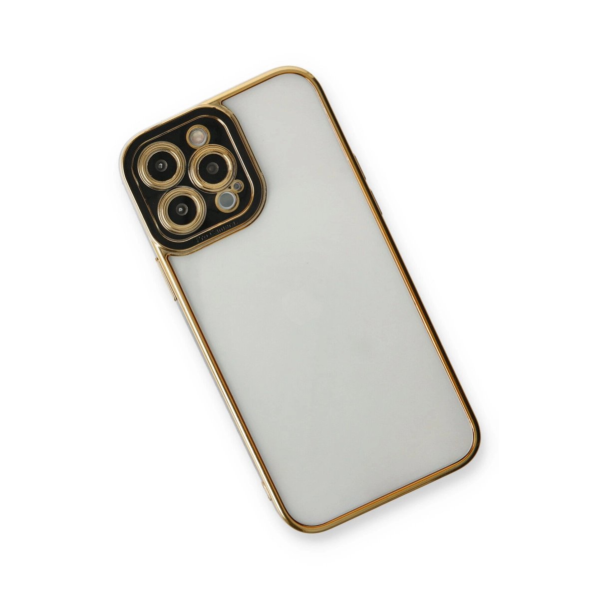 İphone 13 Pro Kılıf Liva Lens Silikon - Siyah