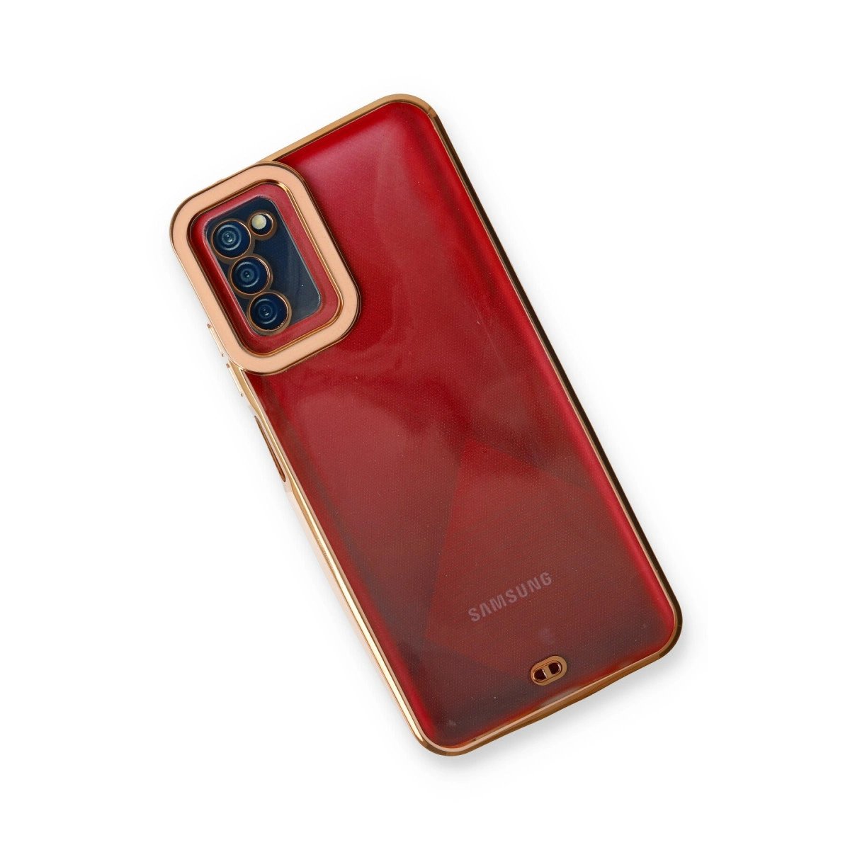 Samsung Galaxy A03s Kılıf Liva Lens Silikon - Rose